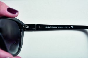 genuine or fake Dolce & Gabbana sunglasses - the arms